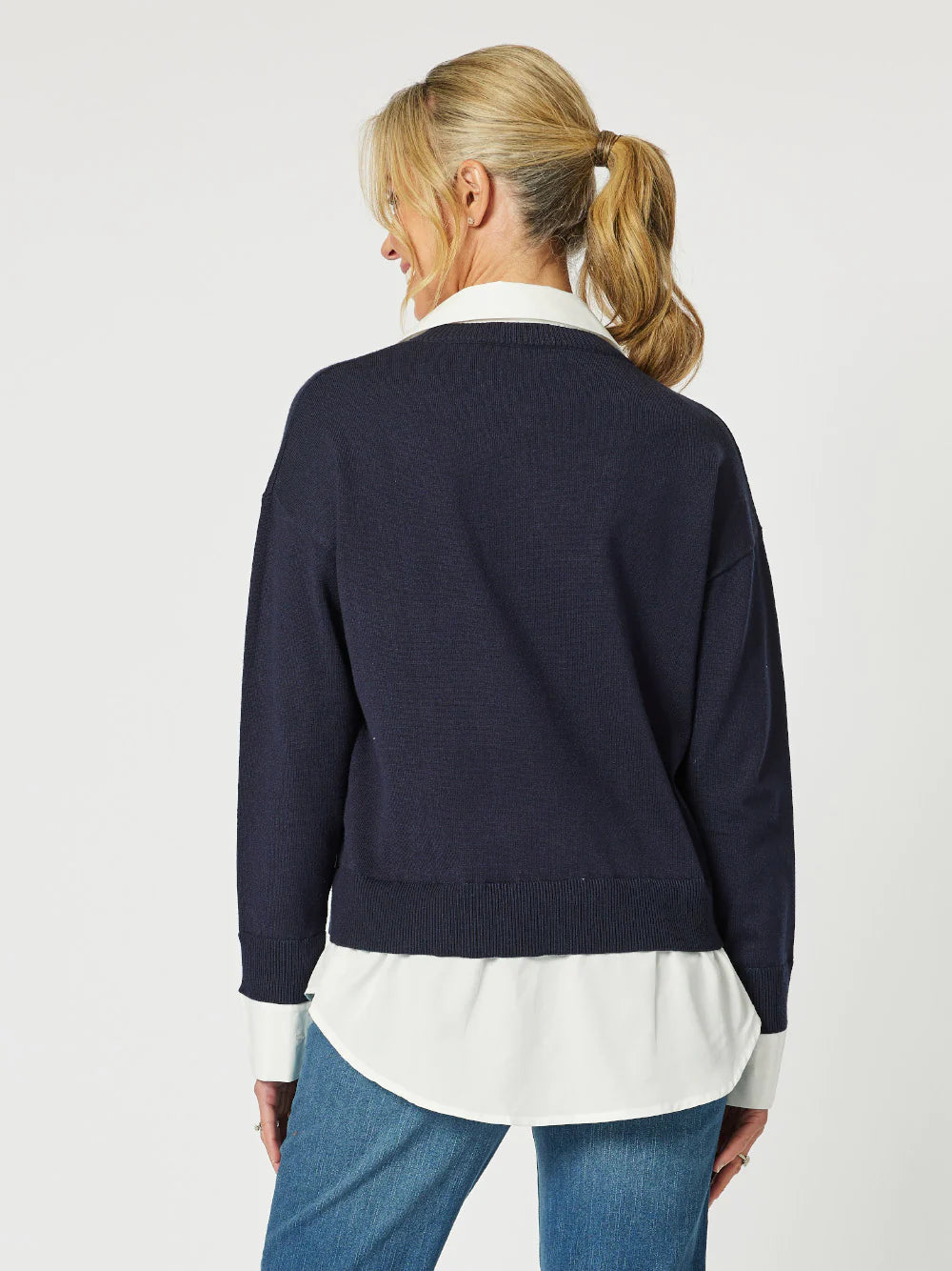 Dee 2 In 1 Jumper - Navy/White