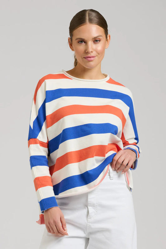 Raw Sweatshirt - Royal Blue/Orange