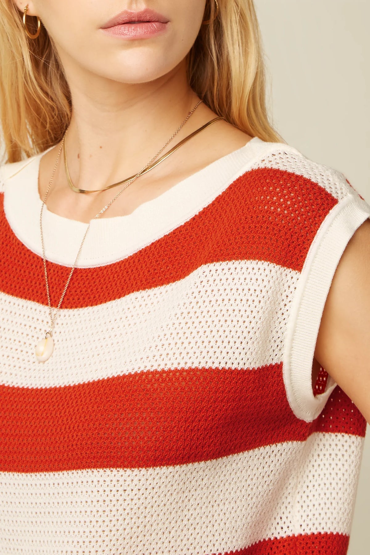 King Louie Eva Knit Top Capella - Spicy Orange