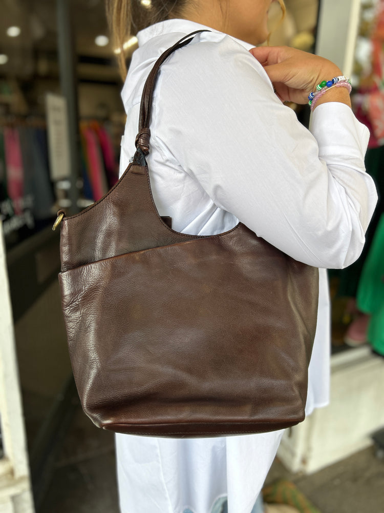 Celeste Dark Brown Leather Bag