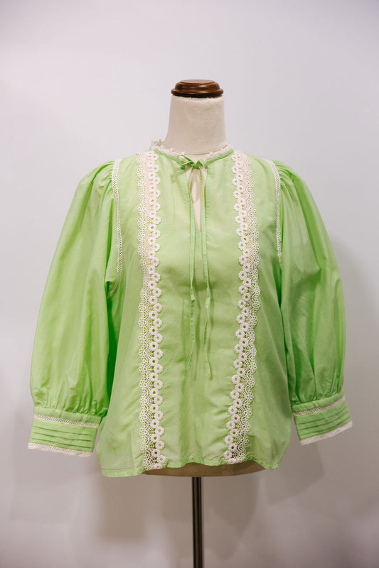 Emily Love Lock Anya Blouse Foam Green
