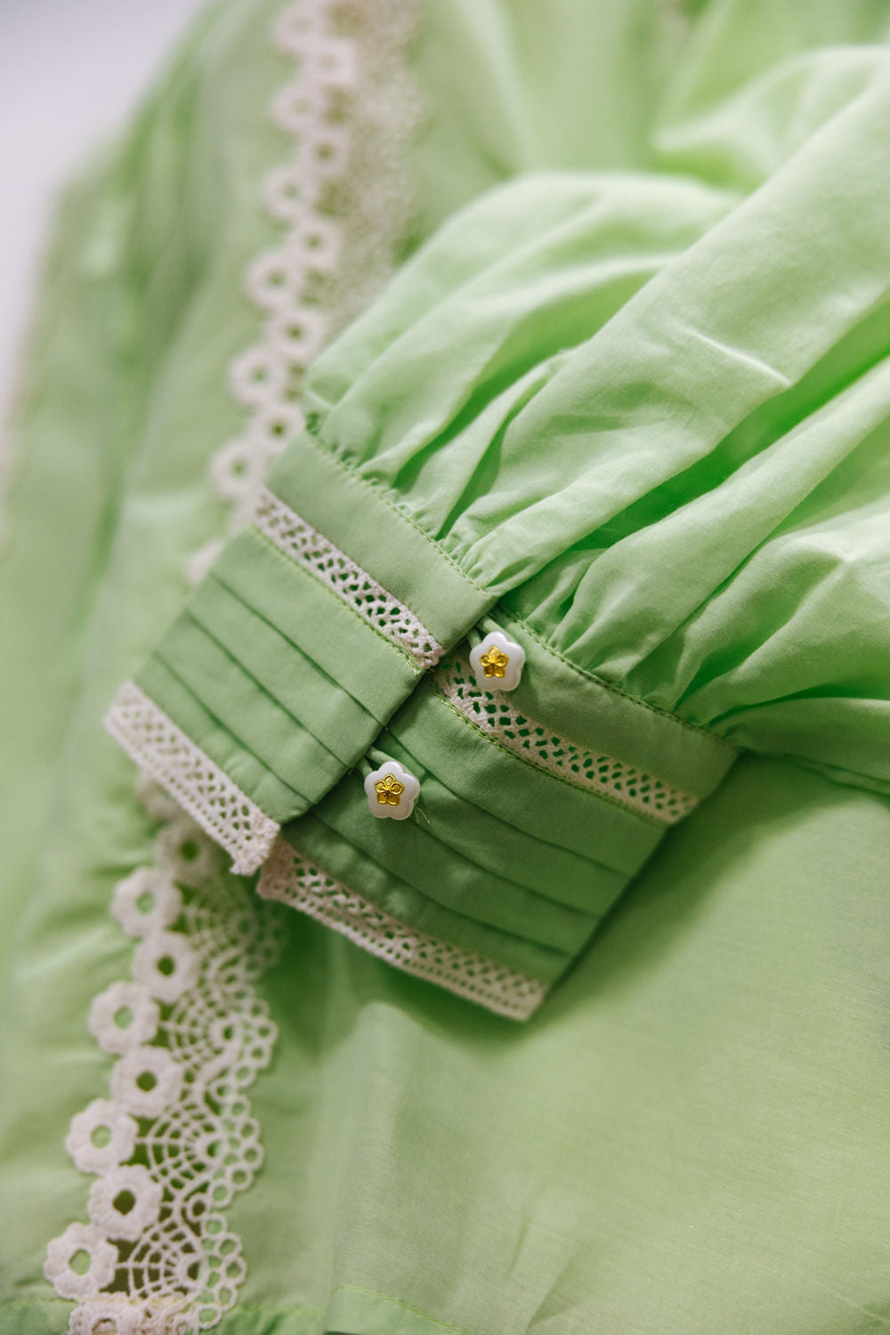 Emily Love Lock Anya Blouse Foam Green