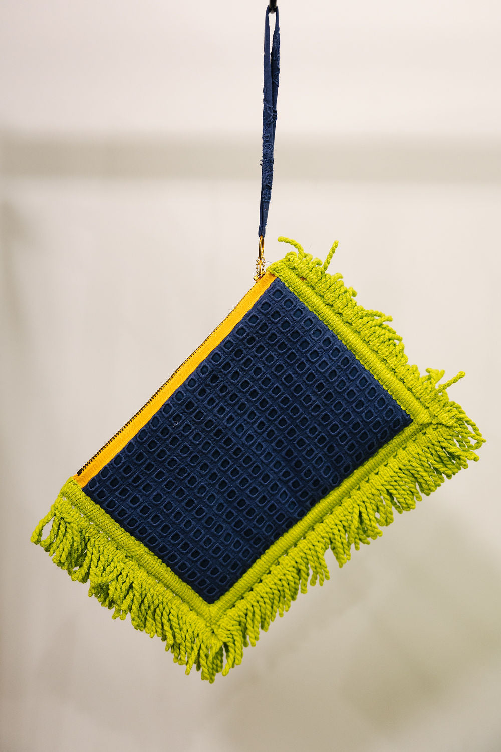 Emily Lovelock - Broderie Deep Cobalt Pouchette
