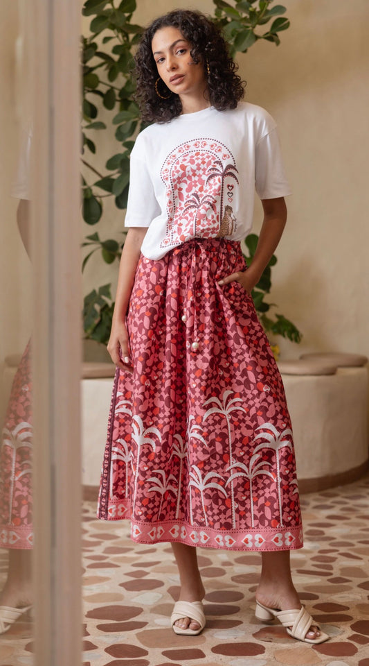 Emily Love Lock Cecil Skirt Cranberry Skirt