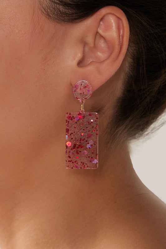 Merry Drop Earrings - Raspberry