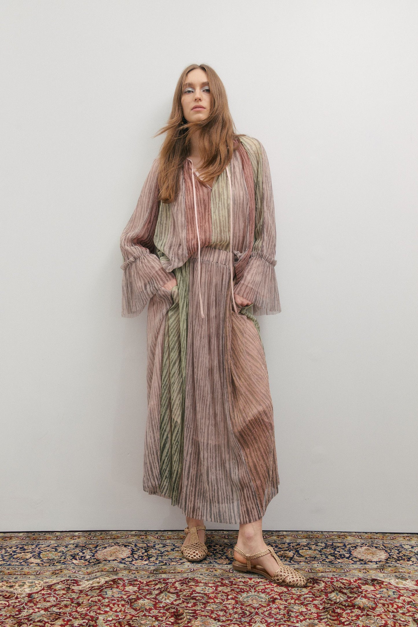 Crystalline Maxi Skirt shimmering Dawn