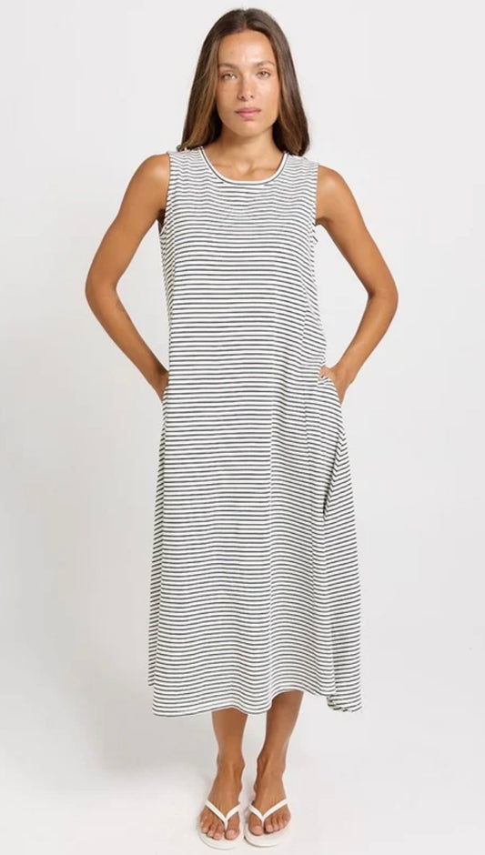 Sabrina Cotton Maxi - Navy/White