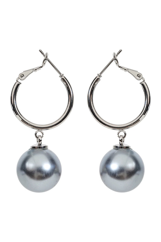 Rumi Earring- Silver Pearl