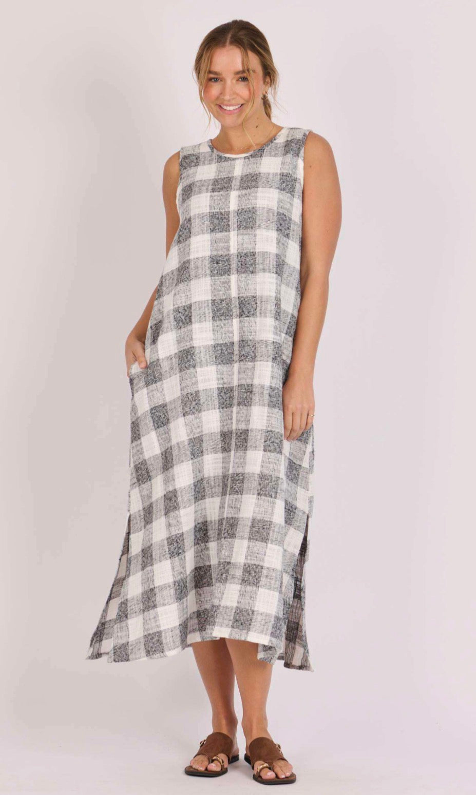 Gingham Sleeveless Dress