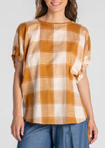 Iris Top - Ginger Check