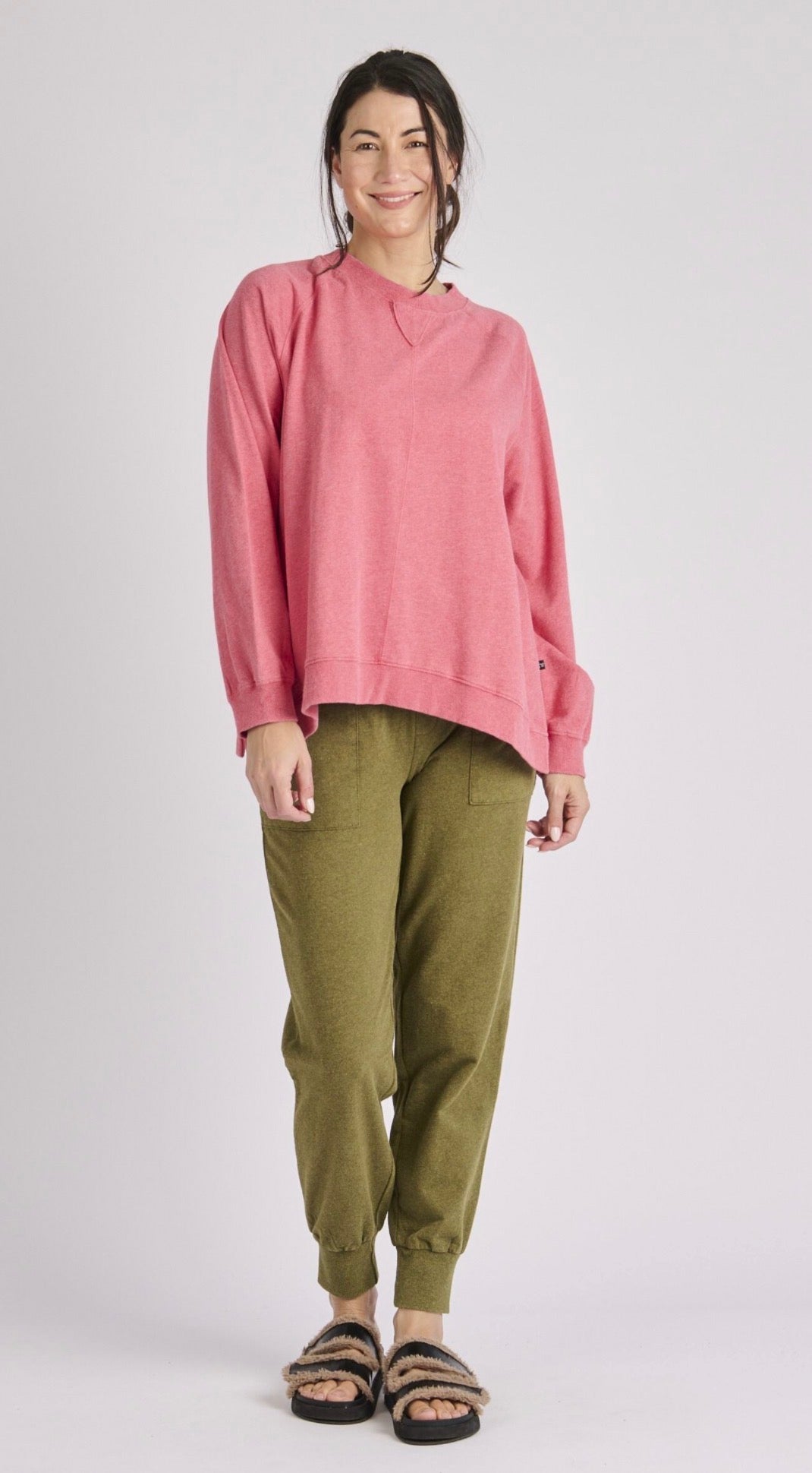 Drop Side Jumper - Rose