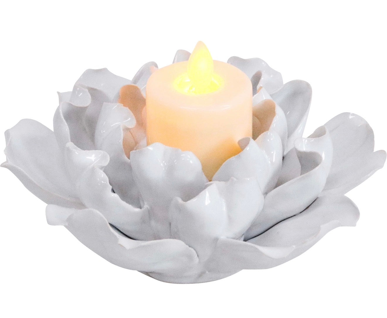 White Lotus Leaf - Tea light Holder