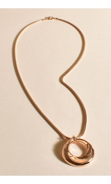 Adorne Willa Circle Pendant Necklace