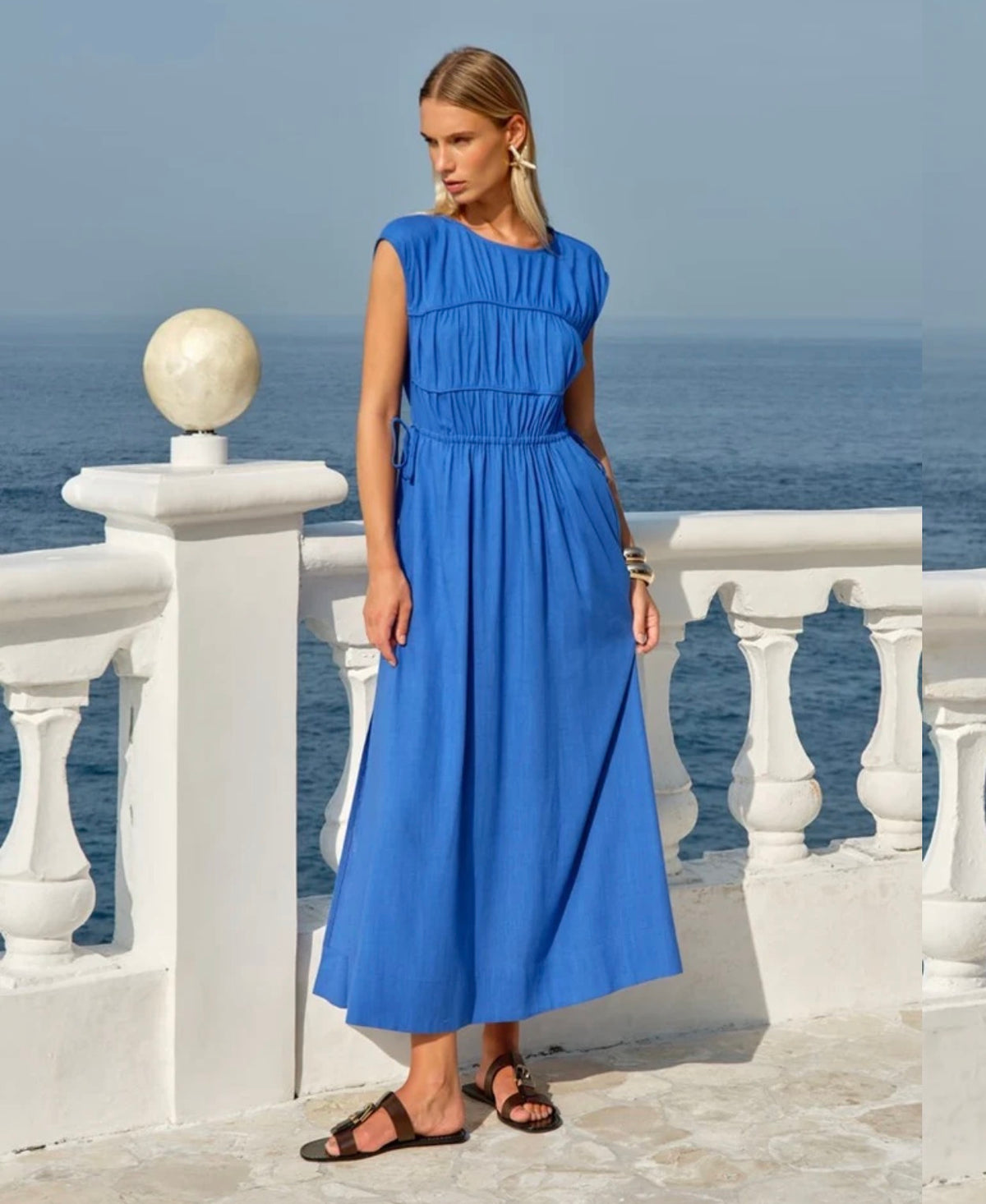 Callista Midi Dress - Cobalt