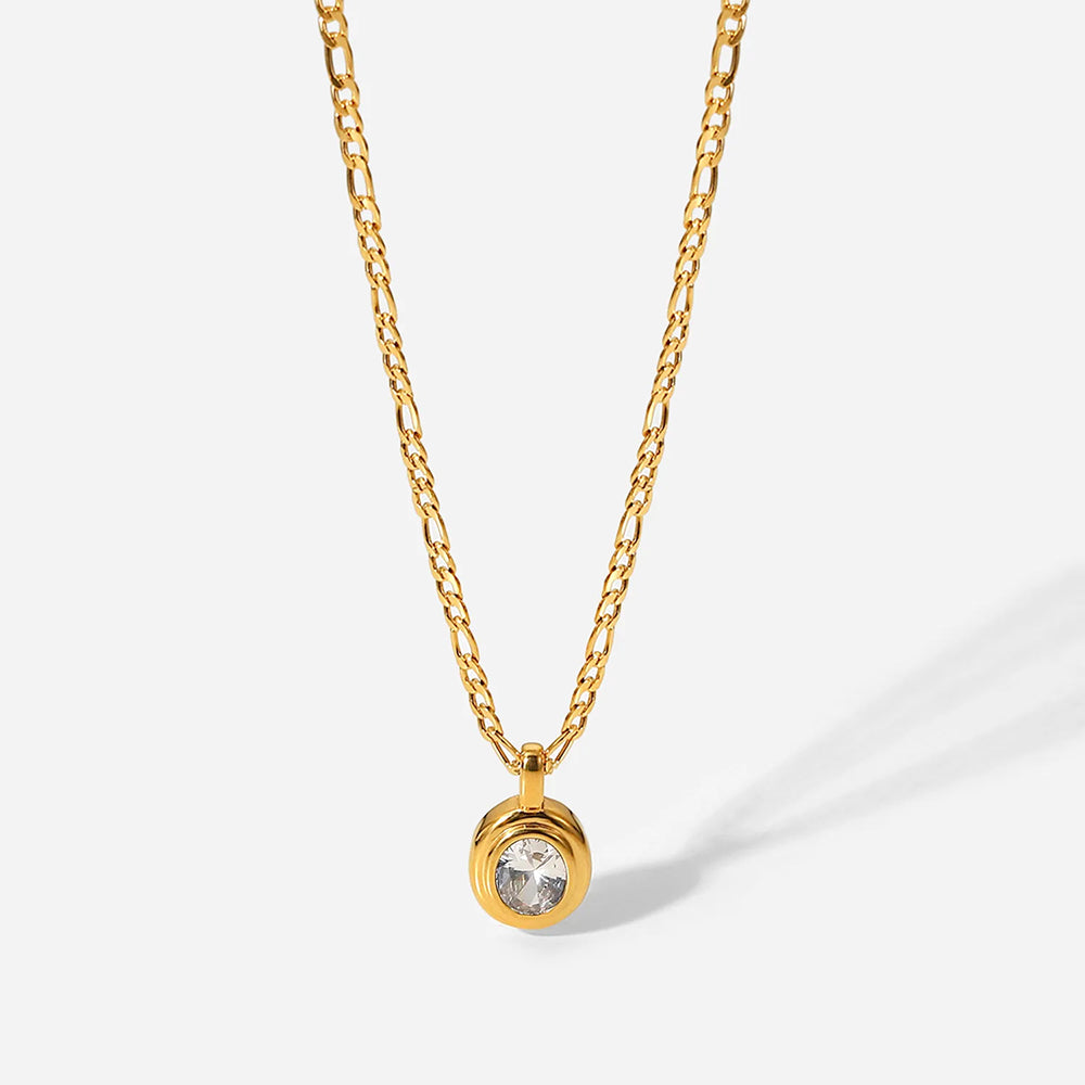 Allure Seren Cubic Zirconia Necklace - Gold