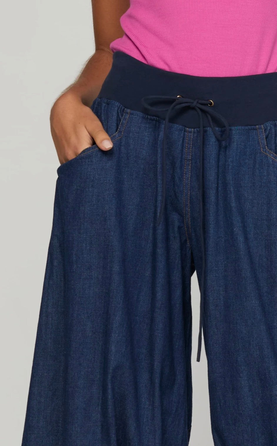 Guru Pant - Dark Denim Contrasting Stitch