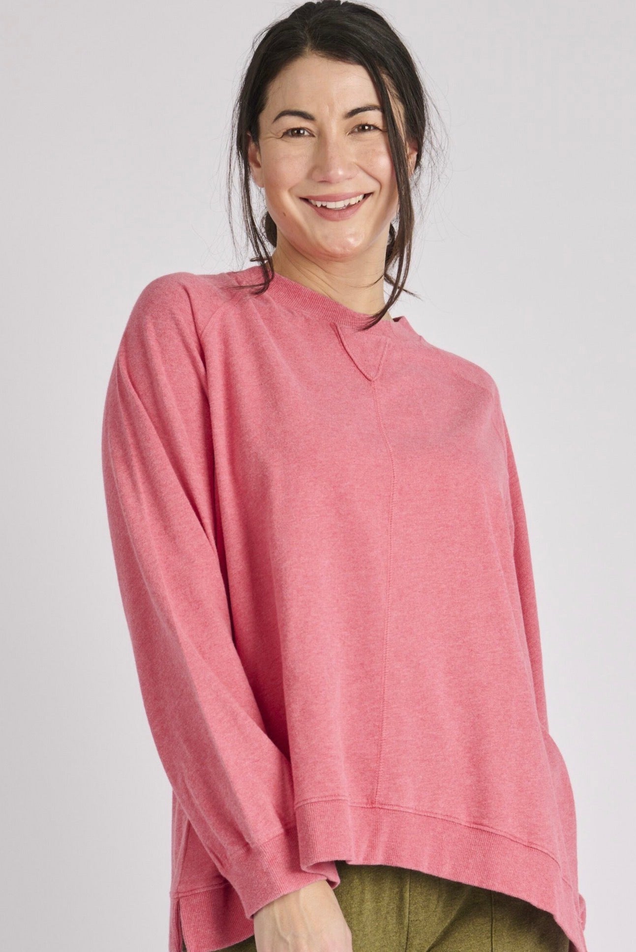 Drop Side Jumper - Rose
