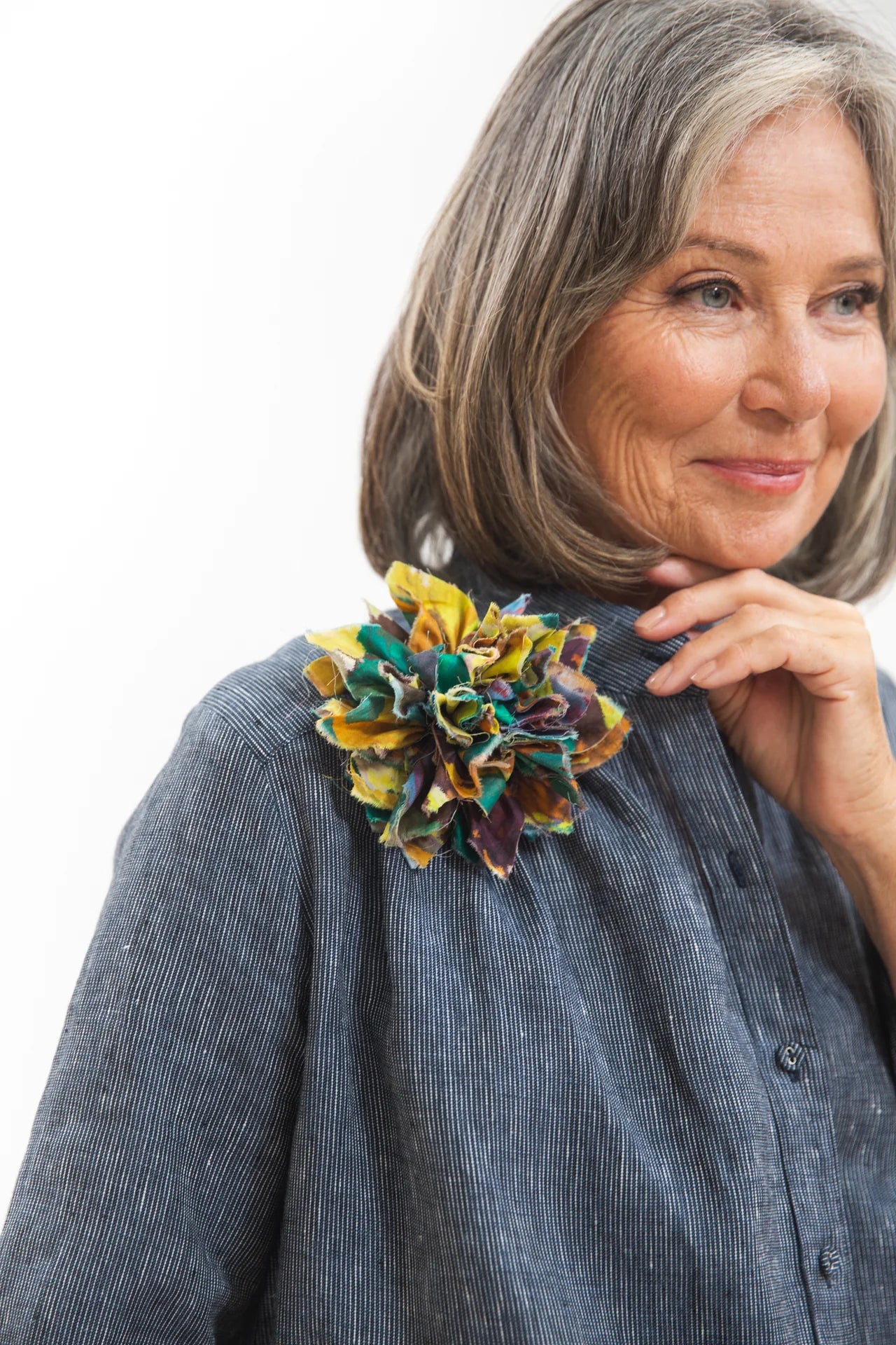 Fabric Flower Brooch- Artists Bouquet