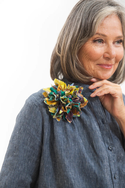 Fabric Flower Brooch- Artists Bouquet