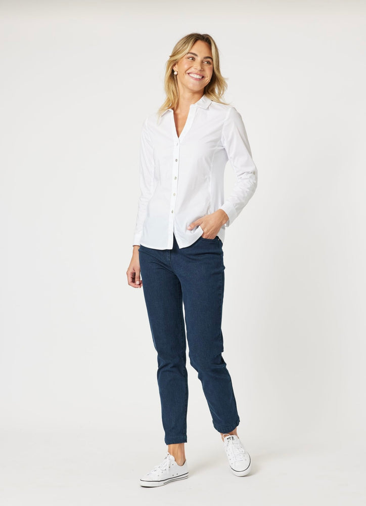 Emma Rib Detail Shirt White main image 0