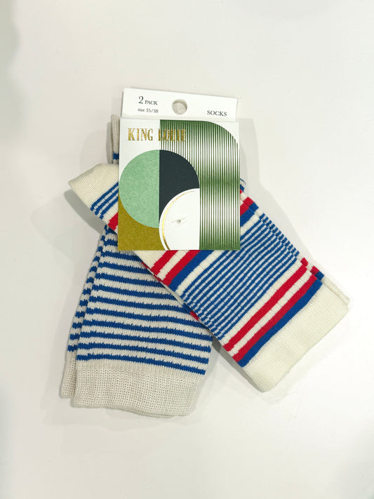 King Louie Icon Cream Socks 2 Pack