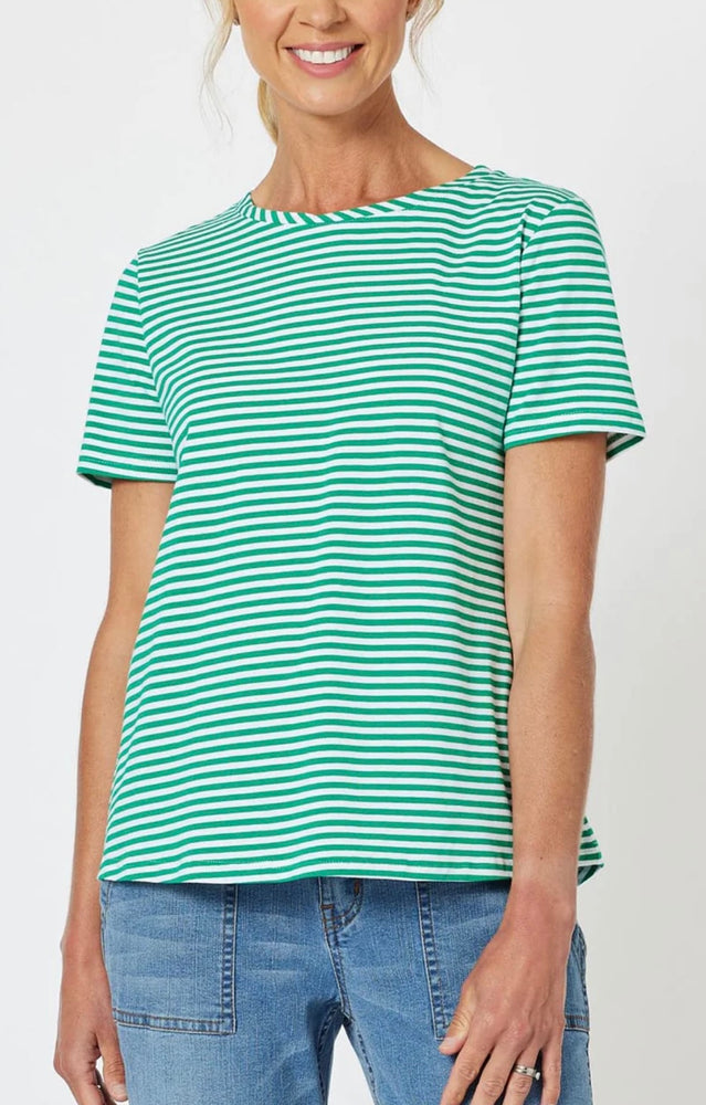 Gordon Smith Stripe Tee - Emerald