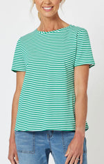 Gordon Smith Stripe Tee - Emerald
