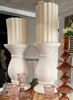 Lopez Candle Holder - Rustic White
