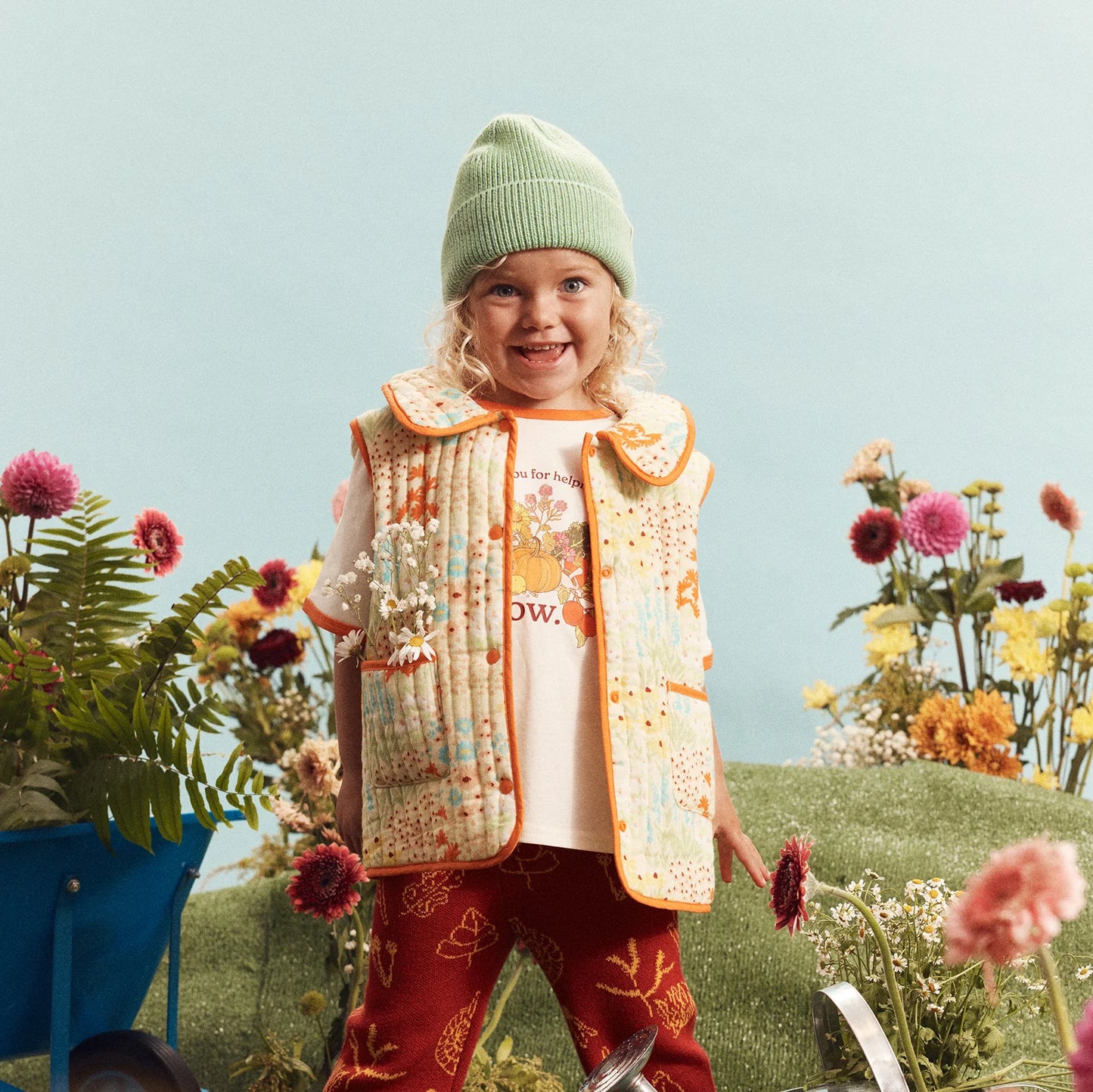Rad Kid Organic Beanie - Green Marle