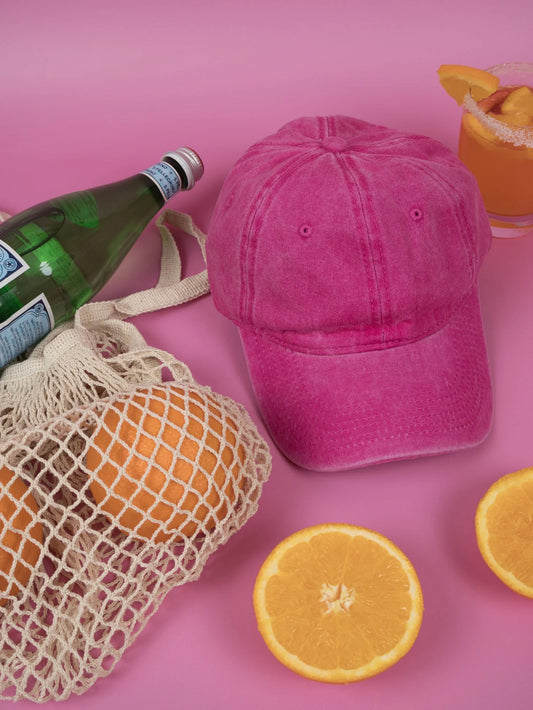 Vintage Washed Cap- Bubblegum Pink