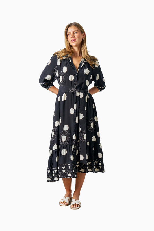 Huda Dress - Black Dot