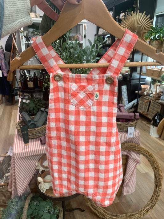 Pure Baby- Gingham Overalls