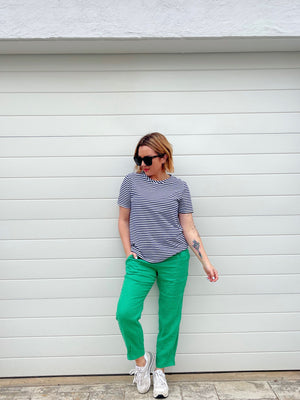 
            
                Load image into Gallery viewer, Jersey Waist Pant - Emerald
            
        