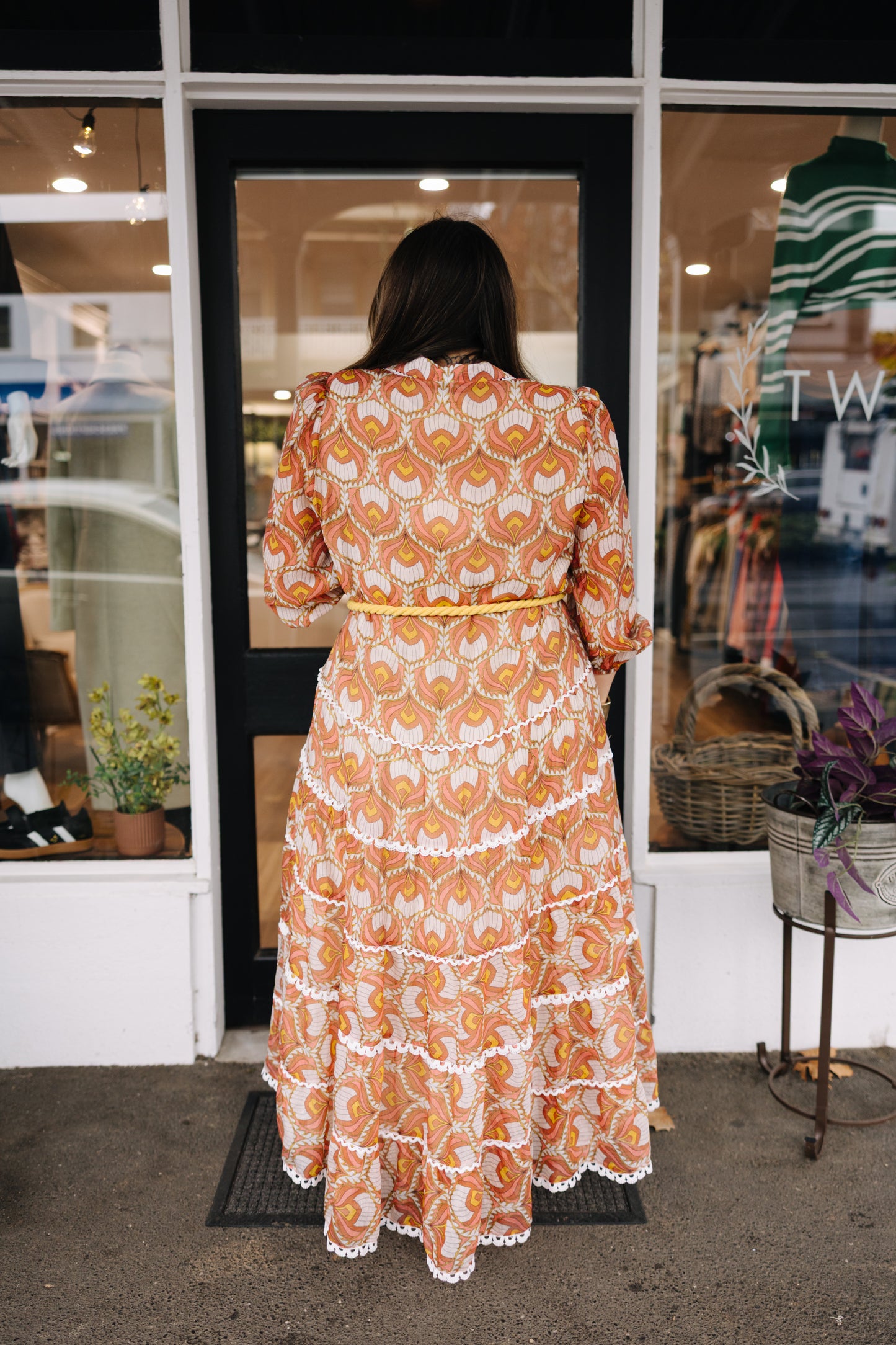 Grace Maxi Dress - Peach Peacock