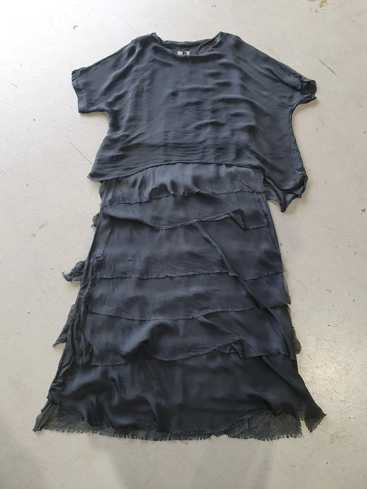 
            
                Load image into Gallery viewer, Federick Silk Dress - Petrol
            
        