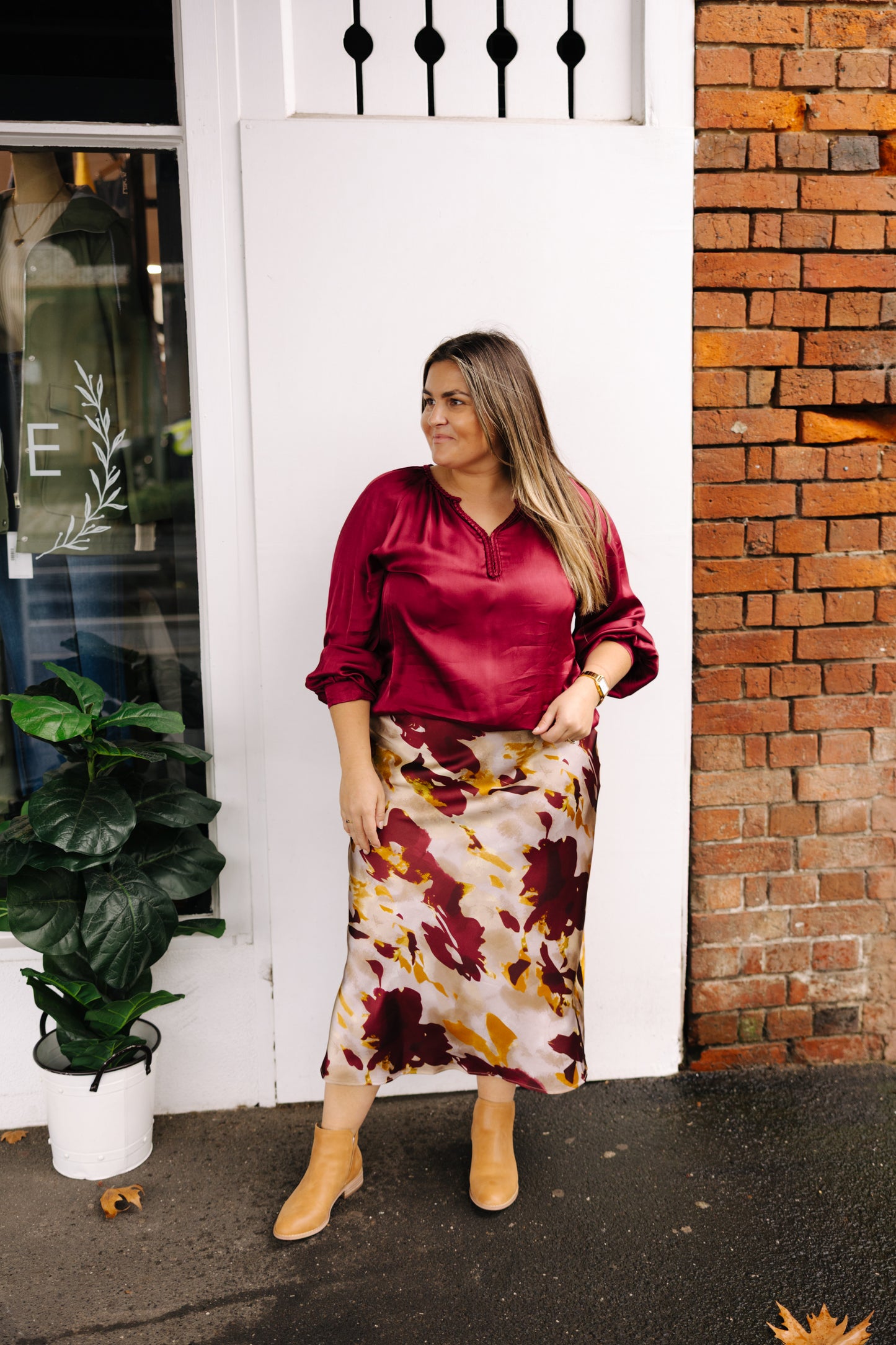 Verona Print Skirt- Shiraz Multi