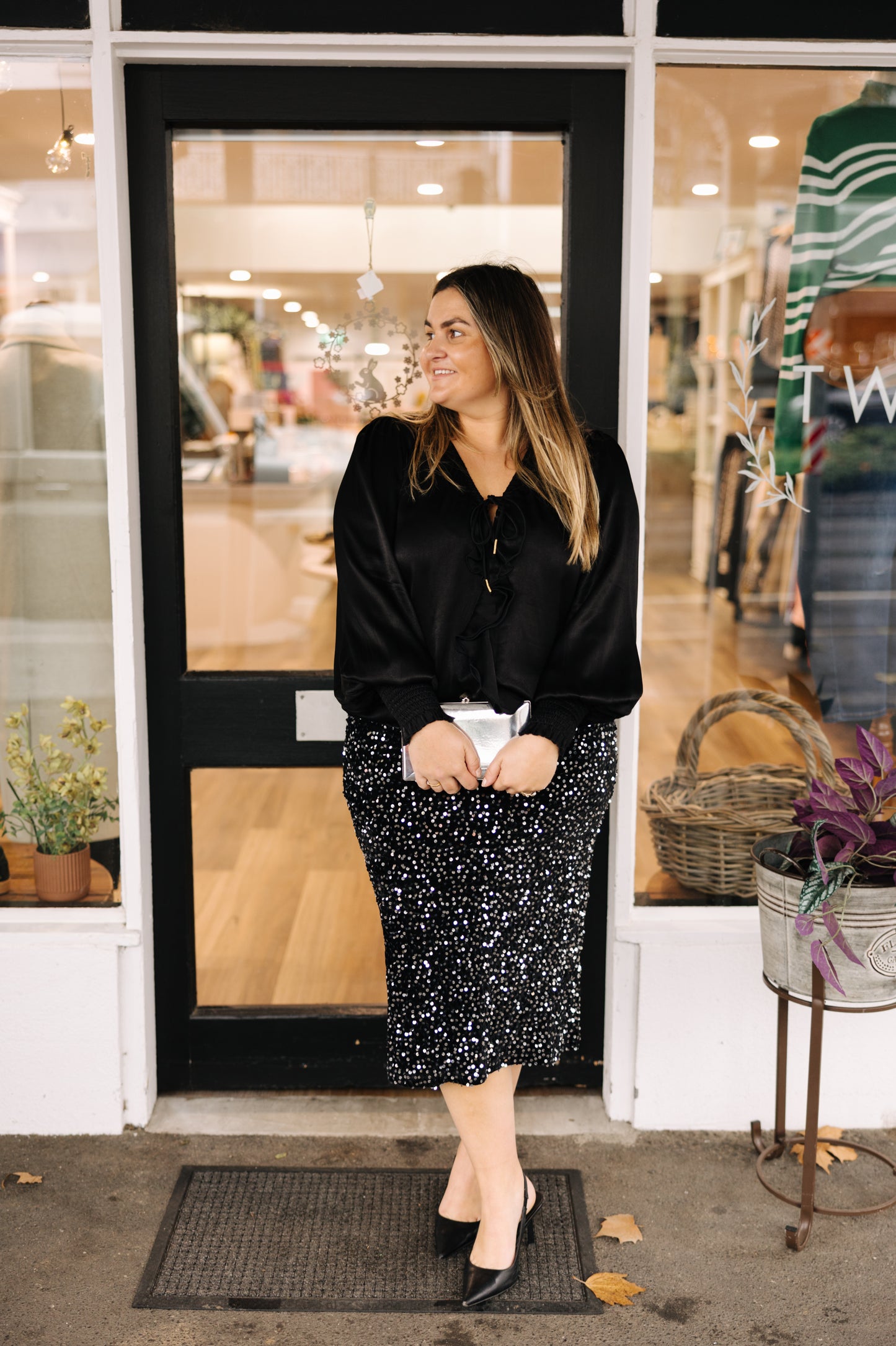 Sequin Skirt- Black