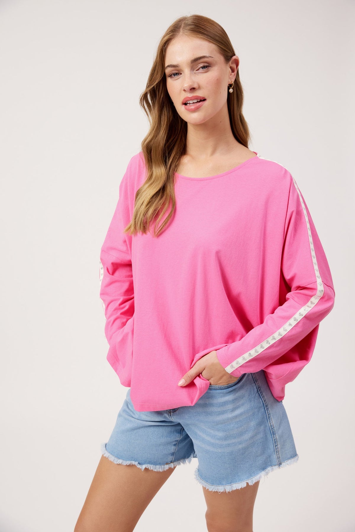 Elba Heart Long Sleeve - Pink