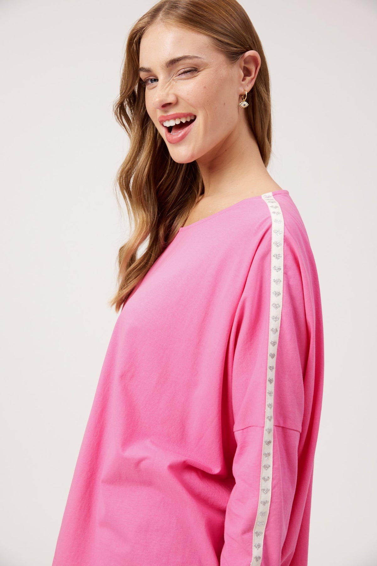 Elba Heart Long Sleeve - Pink