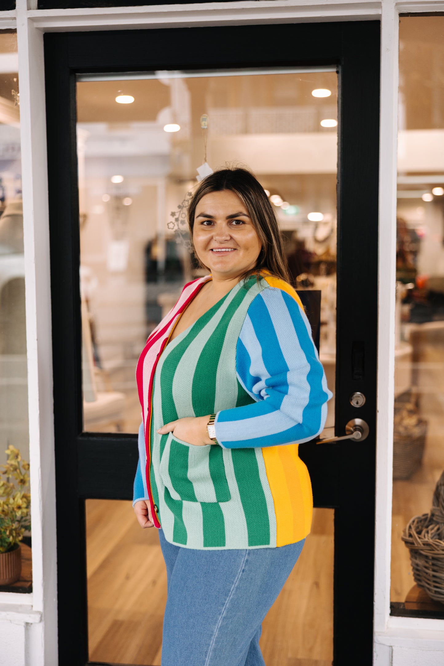 Rainbow Cardigan - Rainbow Stripe