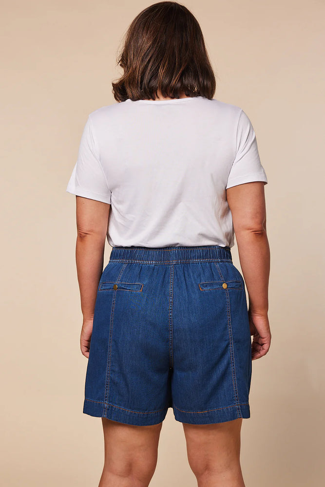 
            
                Load image into Gallery viewer, Ali Tencel Shorts - Mid Wash
            
        