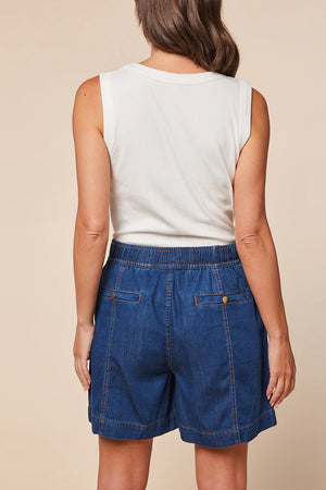 
            
                Load image into Gallery viewer, Ali Tencel Shorts - Mid Wash
            
        