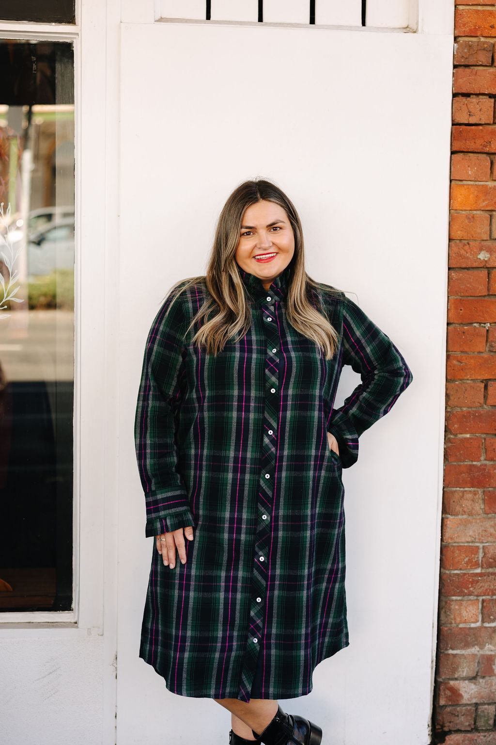 The Olivia Shirtdress - Plaid
