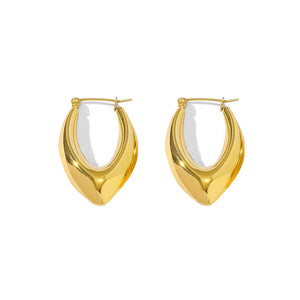 Allure Chunky Tapered Hoops - Gold