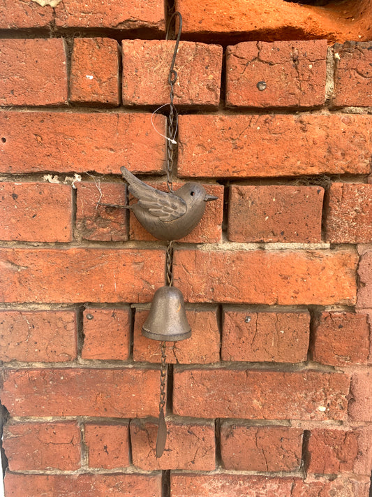 Chain Bird with Bell- Brown