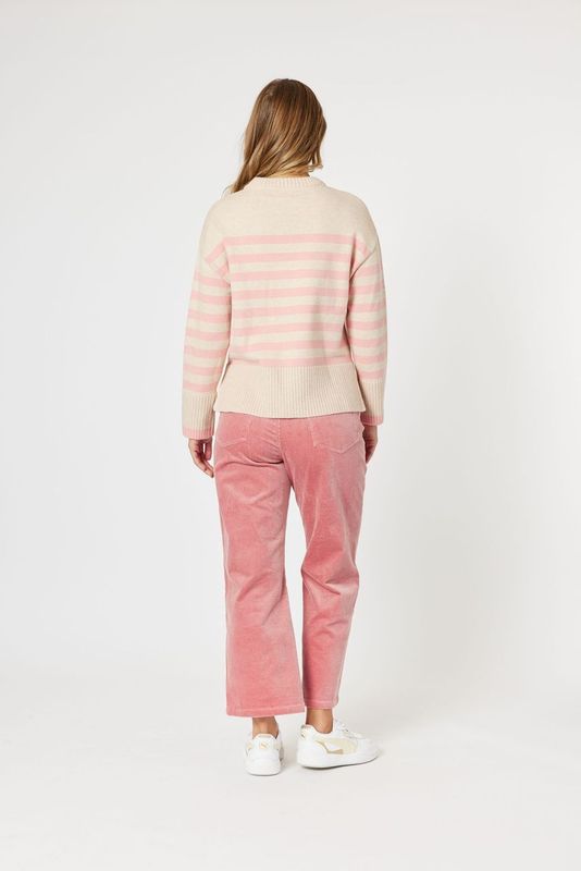 Lucy Stretch Cord Pant - Blush