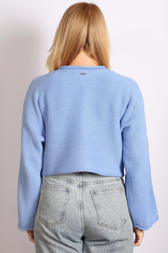 Cropped Knit jumper - Blue