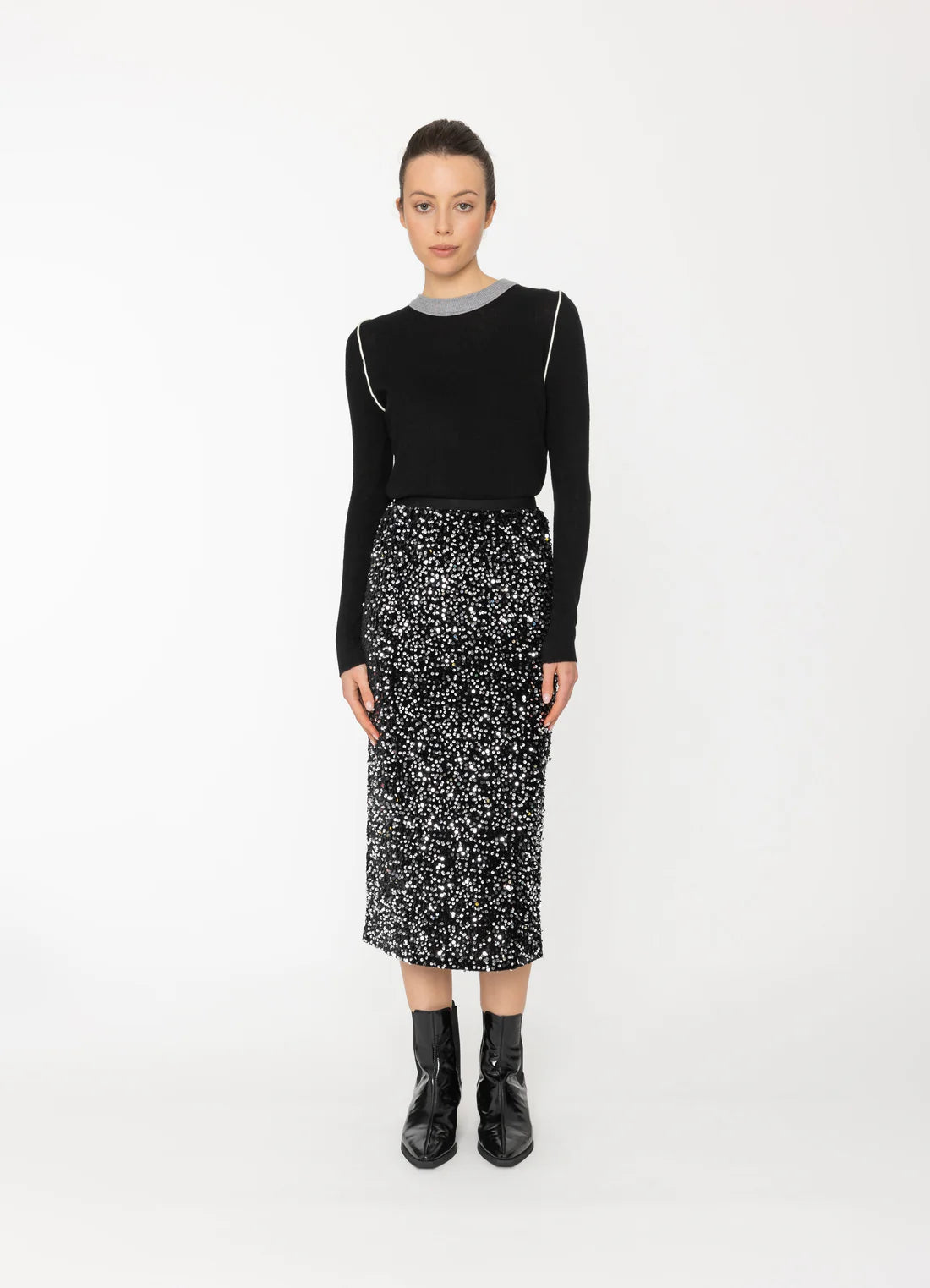 Sequin Skirt- Black