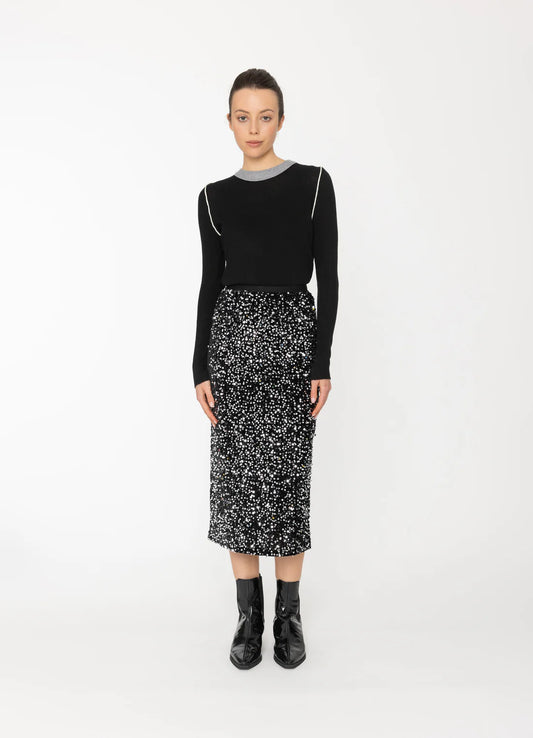 Sequin Skirt- Black