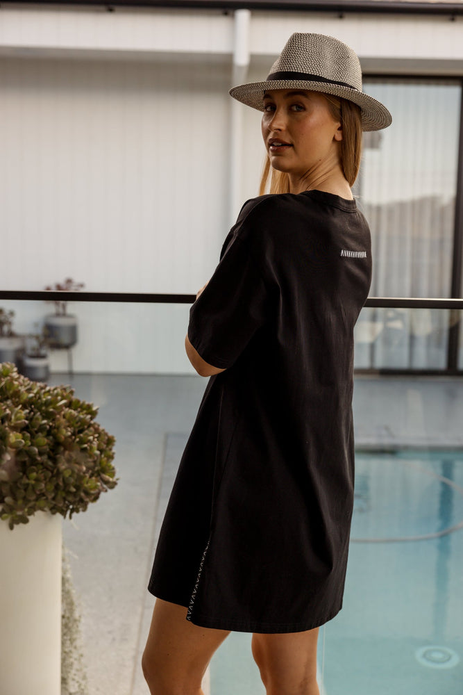 Alexandra Trello Tshirt Dress - Black